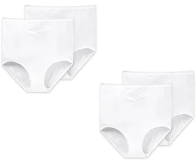 Produktbild von Schiesser Damen Hüftslip 4-Pack Baumwolle Essentials - weiss - Größe 42