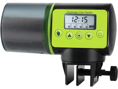 Produktbild von Automatischer Fischfutterspender – Timer – 200 ml – LCD-Display – Futterautomat für Aquarien und Teiche