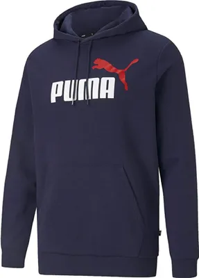 Produktbild von PUMA Herren ESS+ 2 Col Big Logo Hoodie TR Kapuzenpullover Trainingsshirt, Größe:M, Farbe:Blau (Peacoat)