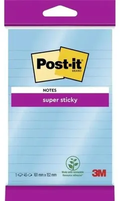 Produktbild von Post-it Super Sticky Haftnotizen, 102 x 152 mm