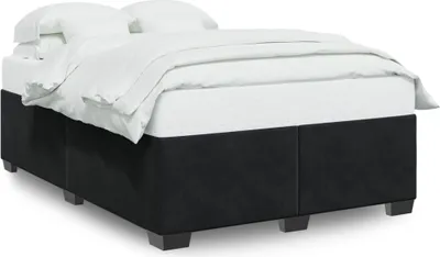 Image de vidaXL Cadre de lit sans matelas noir 160x200 cm velours