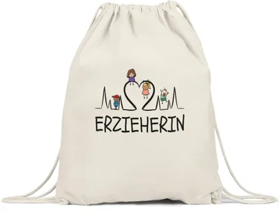 Produktbild von Erzieherin Turnbeutel Gymsack  Geschenk Erzieherin Tagesmutter Kindergarten Dankeschön Abschiedsgeschenk