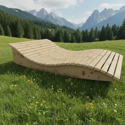 Produktbild von Gartenliege Himmelssofa "Pool-Moni" (Zirbe) 120cm