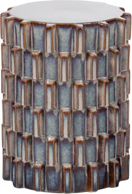 Produktbild von Axu Dekorativer Beistelltisch Ø35x45 Cm Keramik Graublau