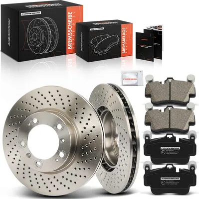 Image de Frankberg 2x disques de frein 4x plaquettes de frein essieu avant pour Porsche 911 997 Boxster 987 Boxster Spyder Cayman
