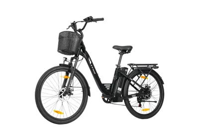 Image de Vélo électrique urbain C2 PRO pour adultes, 250 W, 36V 18Ah, vitesse maximale de 25 km/h, pneus tout-terrain de 26 pouces, charge maximale de 125 kg, couleur : noir