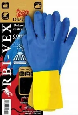 Zdjęcie produktu dla Rękawice robocze GUMOWE NEOPRENOWE RBI-VEX YN r.10