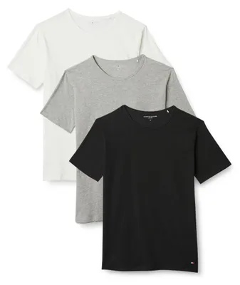 Obrázek produktu pro Pánské tričko Tommy Hilfiger, model Stretch Cn Tee Ss, balení 3 kusů, kód produktu UM0UM03933, krátký rukáv, vícebarevné (černá)