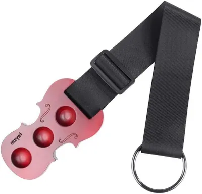 Productafbeelding van Bas Cello Stop - Houten Vloerbeschermer - Muziek Spelen - Verstelbare Nylon Band - 3 Gaten - Zwart