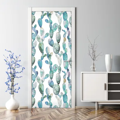 Produktbild von Dekorative Türdekoration selbstklebend Klebefolie Tür Tattoo Aufkleber Aquarell Blumen 70 x 200 cm