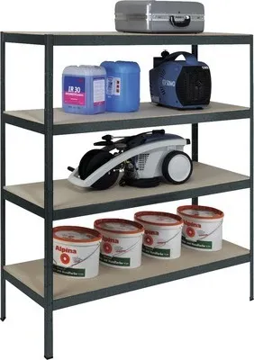 Produktbild von Kovový regál Schulte R4049-04-17-PEFC 2000x2000x600 mm, 4 police, nosnos+t 800 kg, sivý