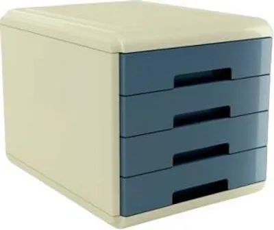 Produktbild von ARDA 18P4PSU, 4 Schublade(n), Beige, Kunststoff, Blau, 295 mm, 385 mm