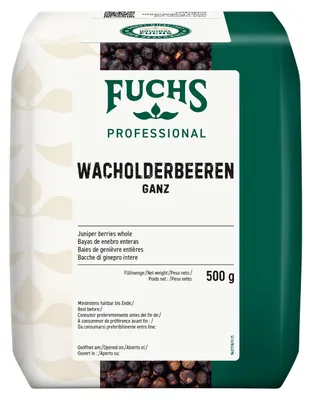 Produktbild von Fuchs Wacholderbeeren ganz ein vielseitig einsetzbares Gewürz 500g