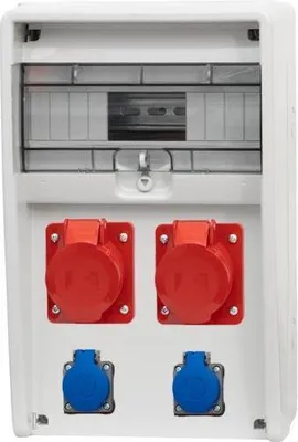 Productafbeelding van 12M ULISSE verdeelunit, 2x16A/5P, 2x230V, IP65