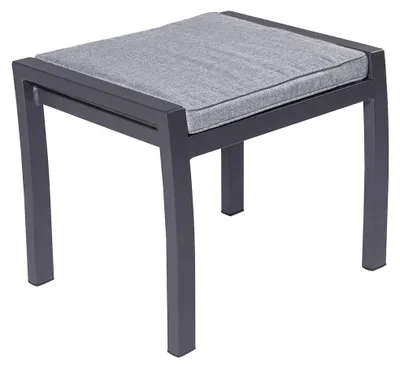 Produktbild von Hocker Fußbank Kalifornien inkl. Kissen Garten Anthrazit Aluminium-Textilene