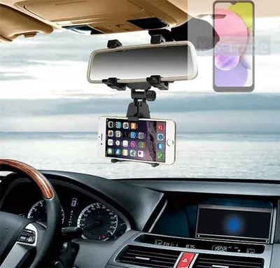 Produktbild von K-S-Trade Smartphone Halterung kompatibel mit Samsung Galaxy A03 Rückspiegel Halterung schwarz Auto Halterung KFZ Halter
