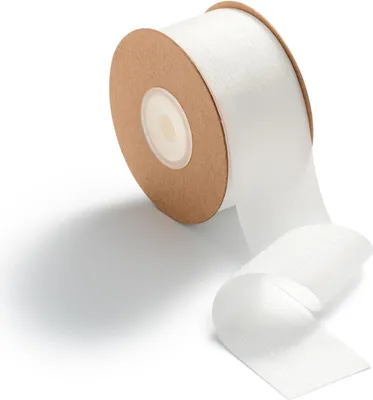 Produktbild von Seiden-Geschenkband Weiß 3,8 cm - Dekoratives Band für Hochzeit und Basteln