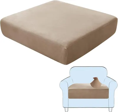 Obrázek produktu pro Potah na polštář do obývacího pokoje a ložnice, elastický samet, barva: camel, 1 kus