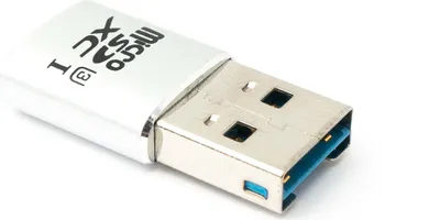 Produktbild von SYSTEM-S SD Karte Adapter Micro SD zu USB 3.0 Typ A Buchse Kabel Memory Card Reader Grau