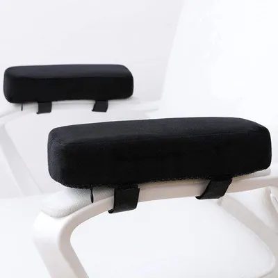 Produktbild von Unyqoos® Ellenbogenkissen mit Memory-Schaum – druckentlastende Armlehnenpolster für Büro- und Gamingstühle, rutschfest, abnehmbare waschbare Polyesterhülle