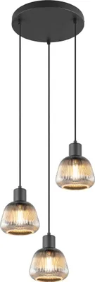 Obrázok produktu pre Závesná lampa TARIFA čierna 3xE27x25W sklo rozmery: 150x37x37 cm IP20 Trio