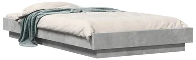 Zdjęcie produktu dla Rama łóżka vidaXL, kolor betonowy, 80 x 210 cm, płyta wiórowa