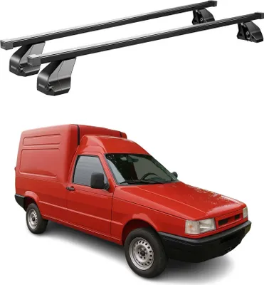 Produktbild von Menabo Dachträger Grundtäger für Fiat Fiorino 1987-2007 75kg Stahl Schwarz 2 tlg