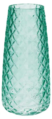 Produktbild von Bellatio Design Blumenvase - grun - transparentes Glas - 10 x 21 cm - Vase