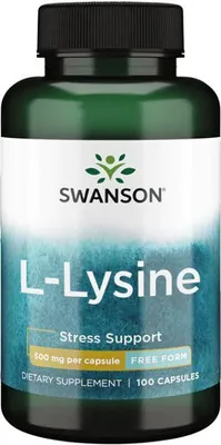 Obrázok produktu pre L-Lysin 500 mg 100 kapsúl Swanson Health Products