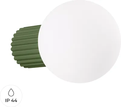 Zdjęcie produktu dla Kinkiet łazienkowy HALO zielony oliwkowo-biały 1xG9x8W szkło wym:12x12x17cm IP44 Sollux Lighting