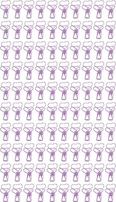 Image de Pinces à dossiers, 100 pièces, forme coeur, métal, violet, Pour bureau, documents, cadeau