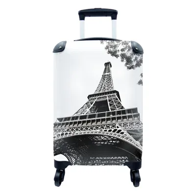 Produktbild von MuchoWow® Koffer Handgepäck Trolley Rollkoffer Kleine Reisekoffer mit 4 Rollen - Der Eiffelturm in Paris, Frankreich - Cabin Size < 55x40x23 cm & 55x40x20 cm - Fotokoffer - Kabinenkoffer - Boardgepäck - Reise-Box - Reisekoffer - Reisegepäck - Koffer mit Bild - Trolley für Kinder