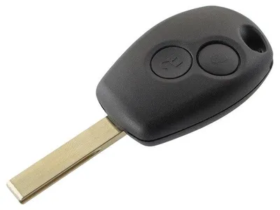 Image de Renault Clio, Kangoo, Laguna, Master, Mégane, Modus, Thalia, Trafic, Twingo - Boîtier de télécommande - Tête de coupe droite à rainures - 2 boutons