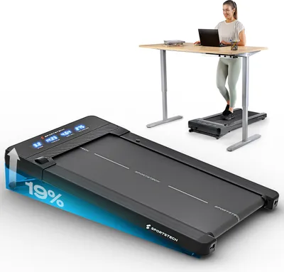 Produktbild von Sportstech Walking Pad sPad500 |  Automatische Steigung | Laufband für Zuhause und Schreibtisch | LED-Display | Home Office