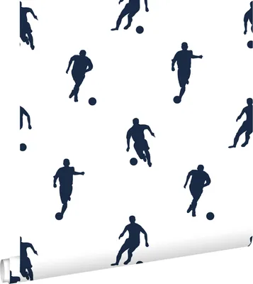 Produktbild von ESTAhome Tapete Fußballspieler Dunkelblau 53 cm x 10.05 m