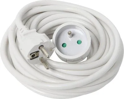 Image de Câble blanc de 10 mètres, 16 A, HO5VV-F 3G15