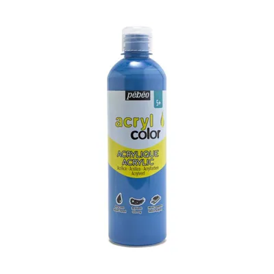 Produktbild von Pébéo Acrylcolor Flüssige Acrylfarbe, 500 ml, Primärblau