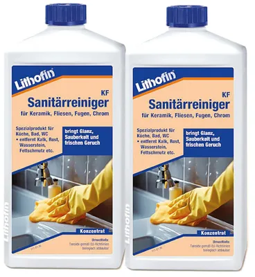 Produktbild von Lithofin KF Sanitärreiniger 2 x 1 Liter