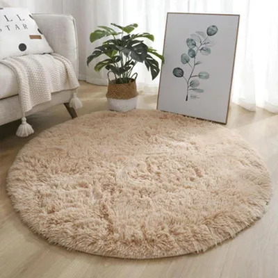 Productafbeelding van Rundvacht vloerkleed, 160 cm, kameelbruin