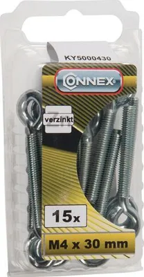Zdjęcie produktu dla Śruba oczkowa Connex M4x30, 15 sztuk, VZ – KY5000430