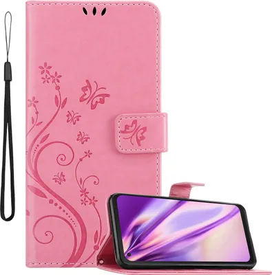 Produktbild von Cadorabo Hülle für Samsung Galaxy XCover PRO Schutz Hülle in Rosa Schutzhülle Handy Hülle Etui Case Blumen Flower