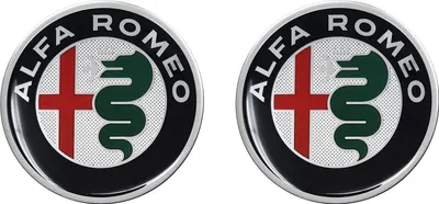Produktbild von Alfa Romeo 3D Aufkleber Offizielle Logo, Durchmesser 21 mm, 2 Stücke