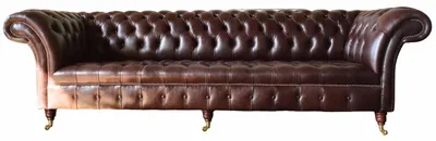 Produktbild von Sofa Chesterfield Couch Polster Sitz Leder Couchen Braun Designer Neu