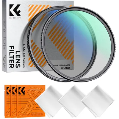 Produktbild von K&F CONCEPT Filtersets 52mm Black Mist 1/4 + Polfilter