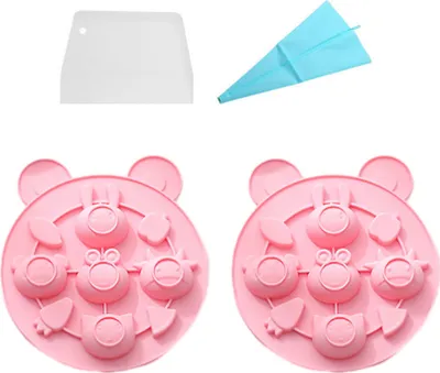 Produktbild von 2 Packungen Schokoladen-Silikonformen Für Süßigkeiten, Lebensmittelechte Gummi-Formen, Antihaftbeschichtet, DIY-Schokoladenform Für Fondant, Backen, Eiswürfel Und Kuchendekoration