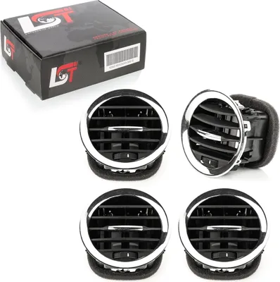 Produktbild von 4x Lüftungsgitter Luftdüse Entlüftung schwarz Chrom für Vauxhall Opel Adam Corsa