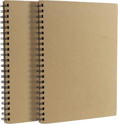 Image de 2 carnets de croquis A4, reliés par spirale, 30 feuilles/60 pages, 160 g/m², couverture rigide, carnet de croquis, vierge, bloc de croquis, carnet de dessin A4