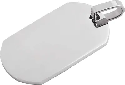 Produktbild von Akzent Edelstahlanhänger in silberfarbig, Breite: 22 mm / Höhe: 38 mm