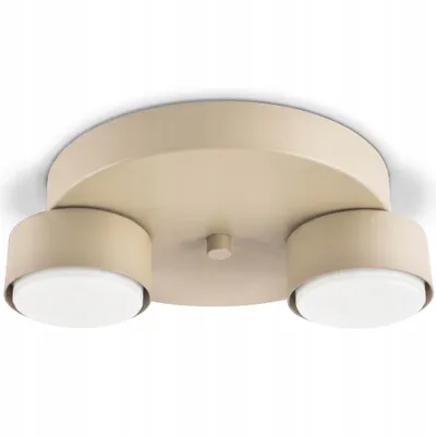 Produktbild von LUXOLAR Deckenleuchte rund 20 cm 2-flammig GX53 LED Beige