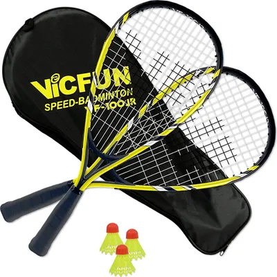 Produktbild von Speed Badminton Junior 100 gelb/schwarz | Badmintonschläger Federballschläger